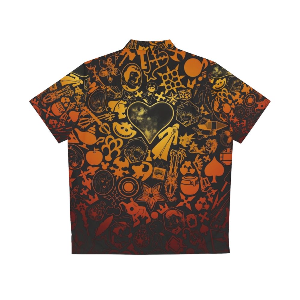 Kingdom Hearts Keyhole Orange Hawaiian Shirt - Back