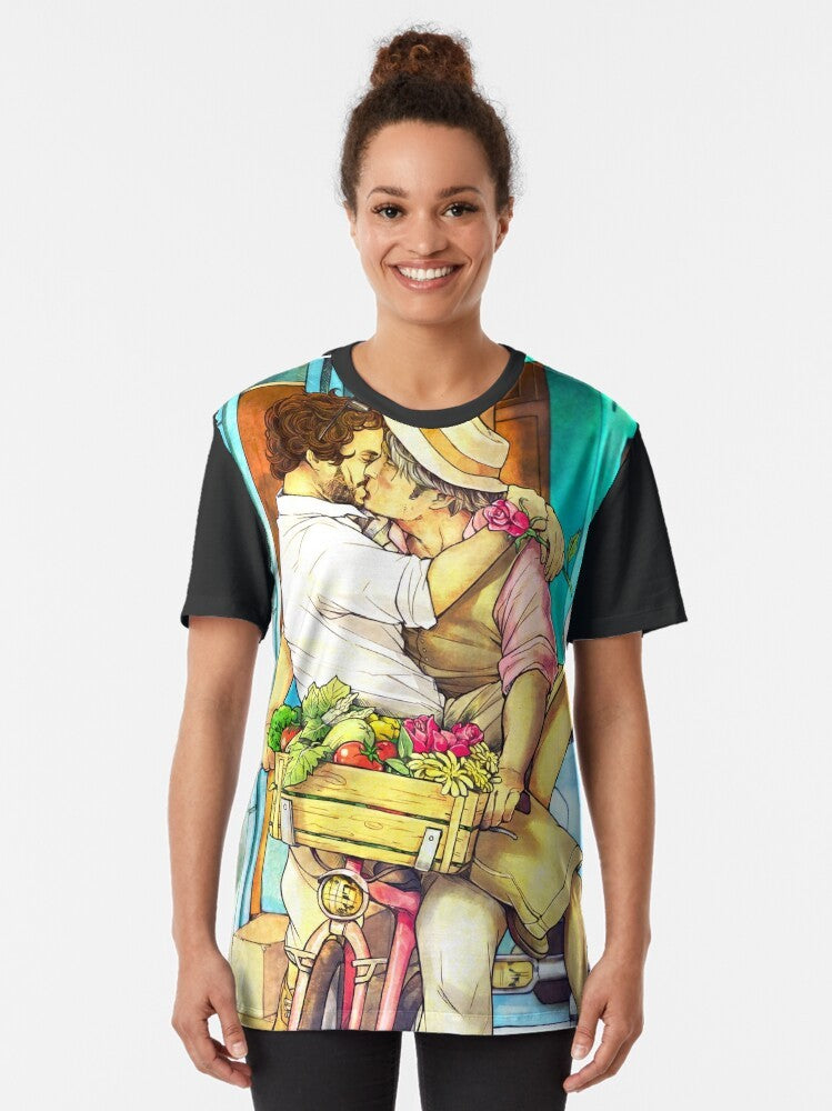 Hannigram Valentines Graphic T-Shirt with Hannibal and Will Graham - Women