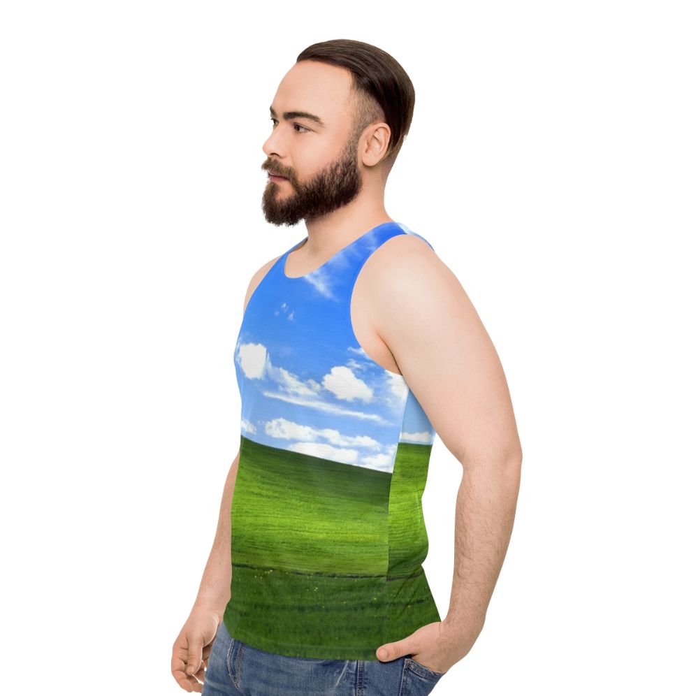 Windows XP Wallpaper Unisex Tank Top - men side