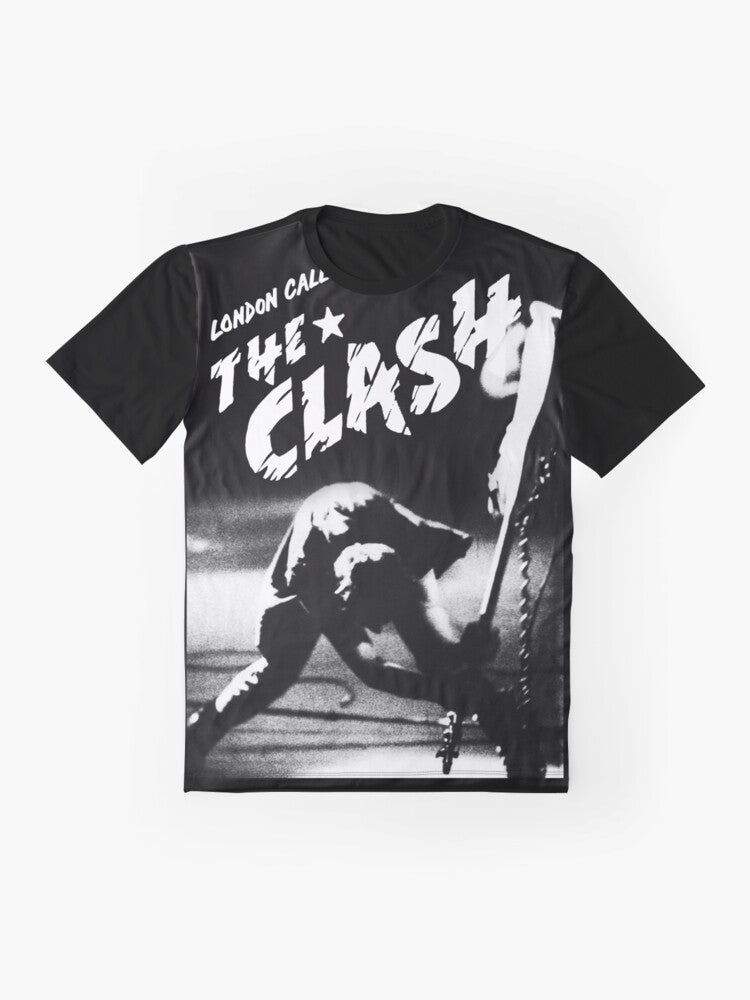 The Clash vintage graphic t-shirt featuring the iconic band logo and artwork - Flat lay