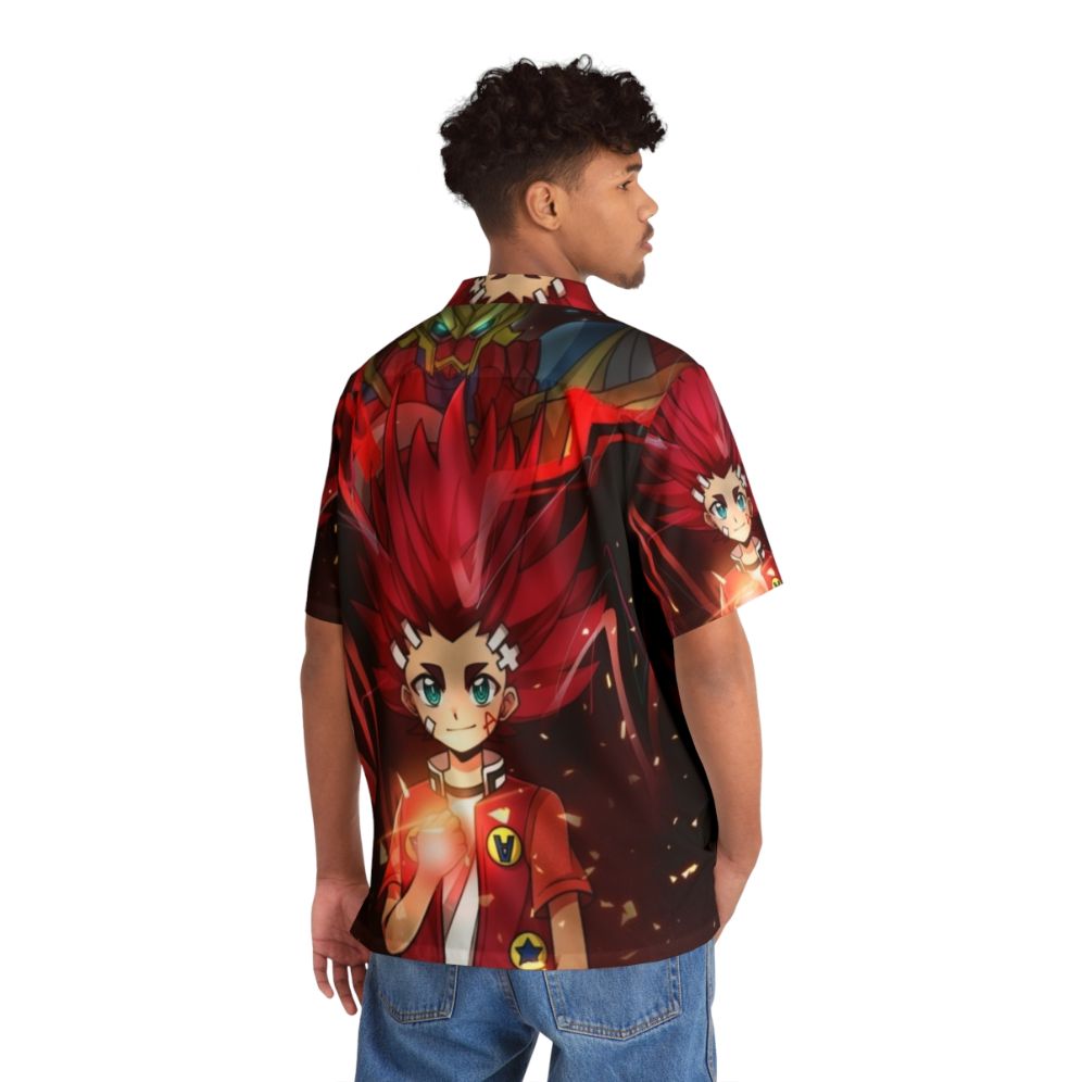 Aiger Akabane Beyblade Burst Turbo Hawaiian Shirt - Flat lay