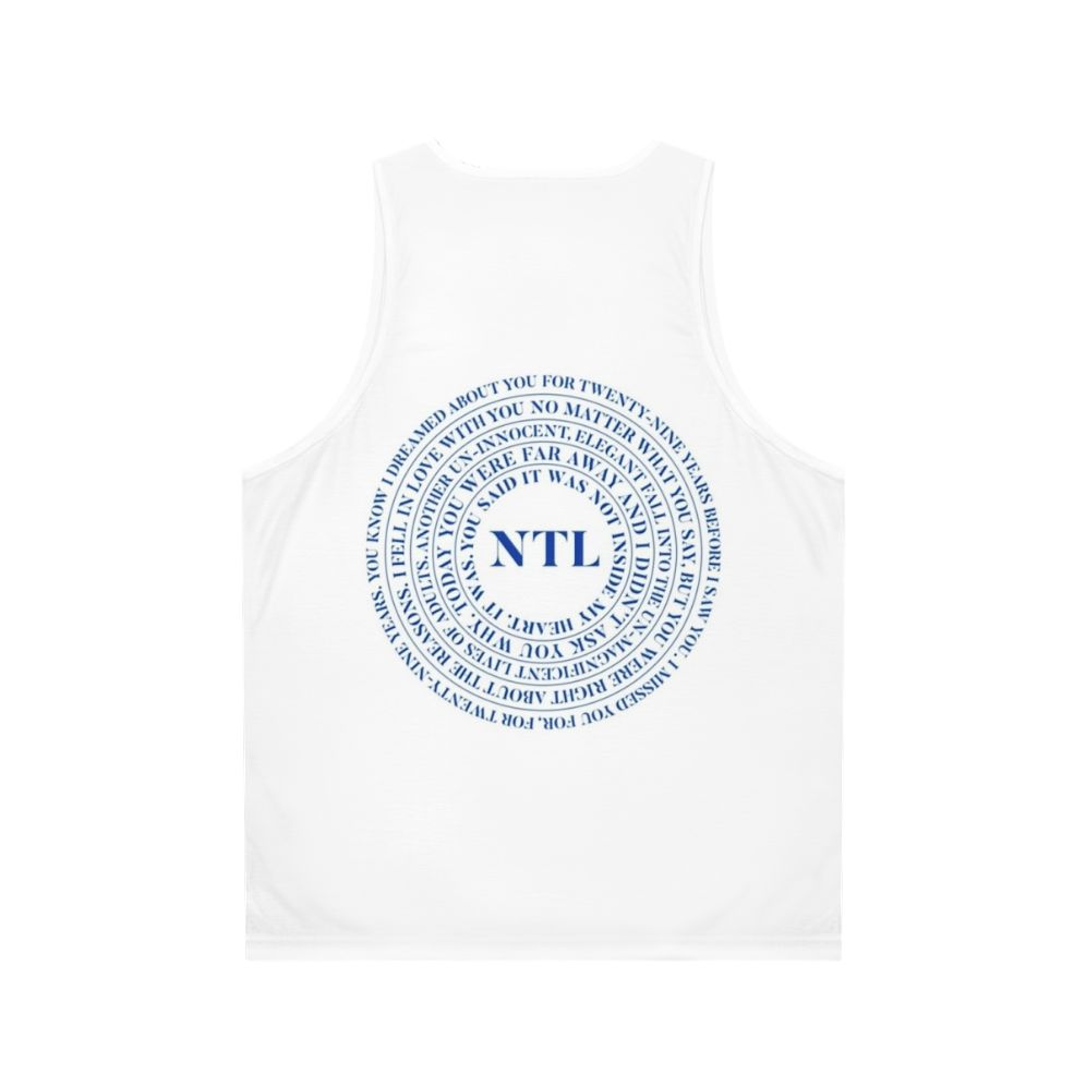 The National Indie Lyrics Unisex Tank Top - Back