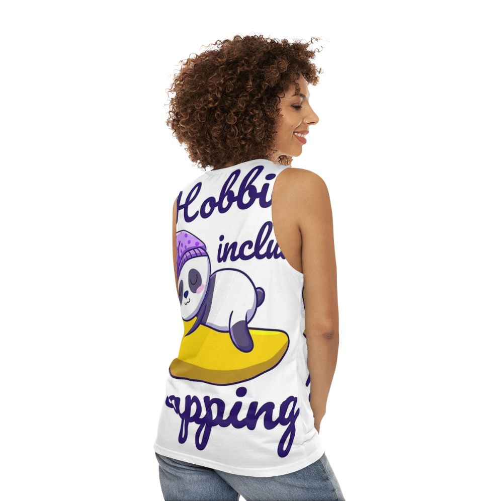 Unisex "Hobbies Include Napping" Tank Top - women back