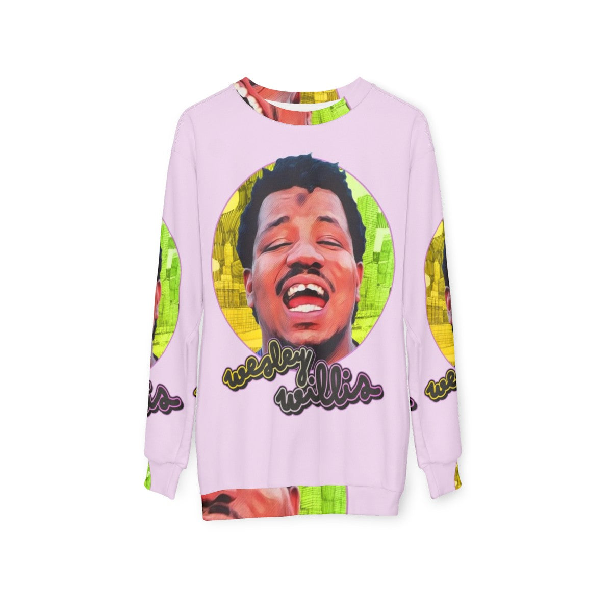 Retro Wesley Willis Tribute Sweatshirt - hanging