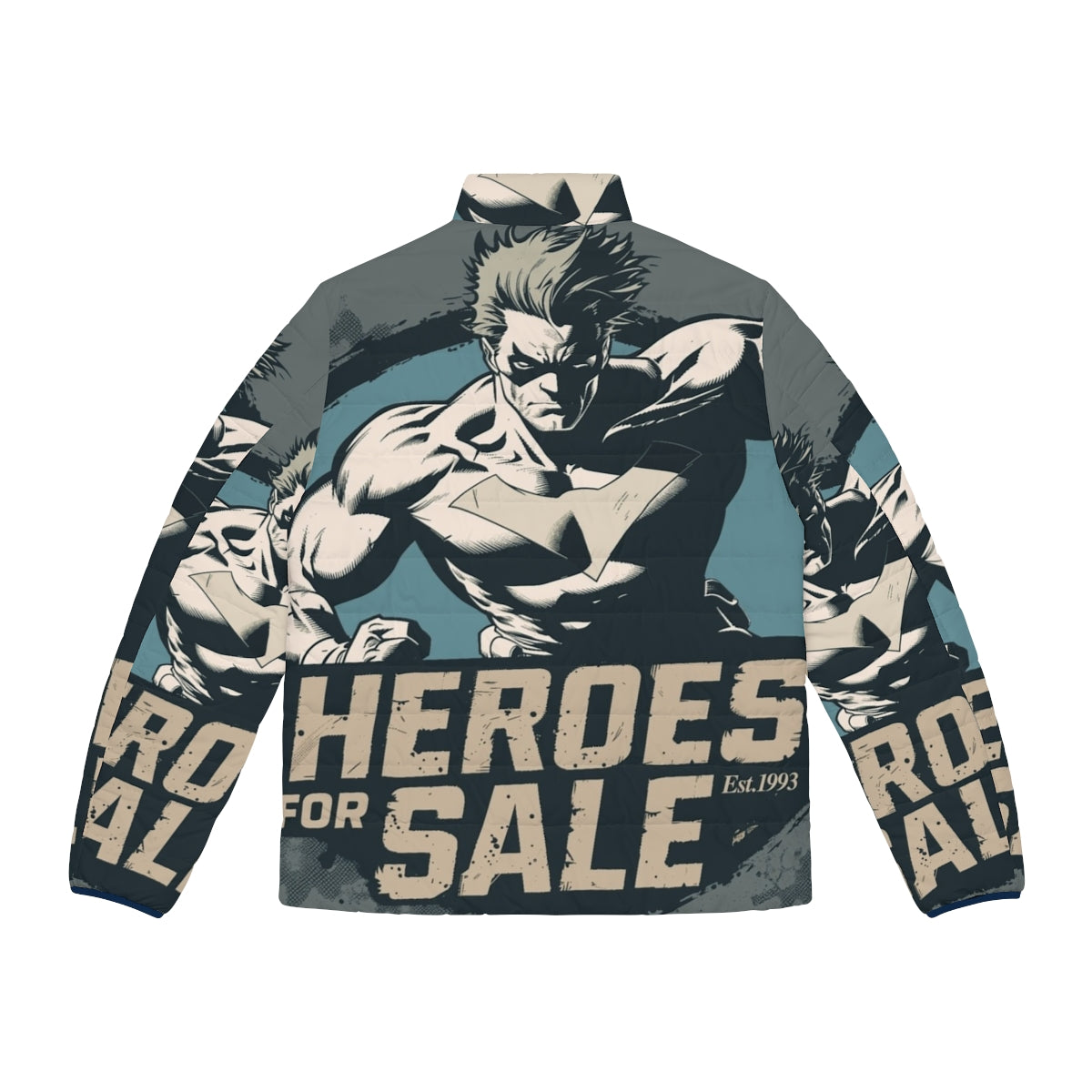 Heroes For Sale 1993 Solid Puffer Jacket - Superhero-inspired outerwear for fashion and function - Back