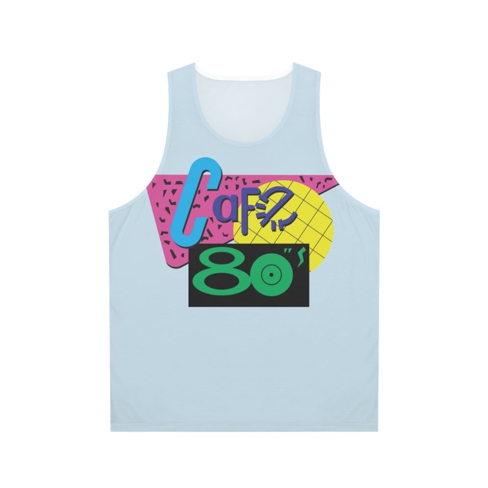 Back to the Cafe 80s Unisex Tank Top with Vintage Diner Inspired Design