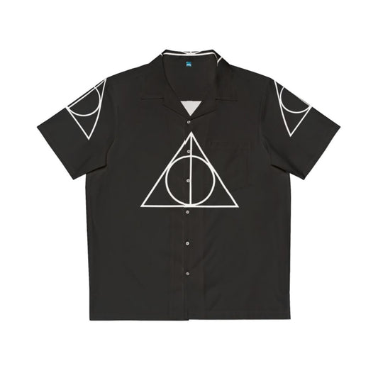 Deathly Hallows Hawaiian Shirt with Harry Potter Magical Symbols