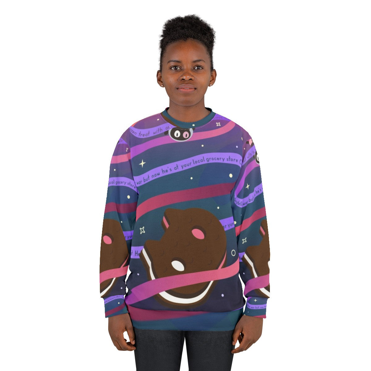 Cookie Cat Sweatshirt featuring the beloved character from Steven Universe - women