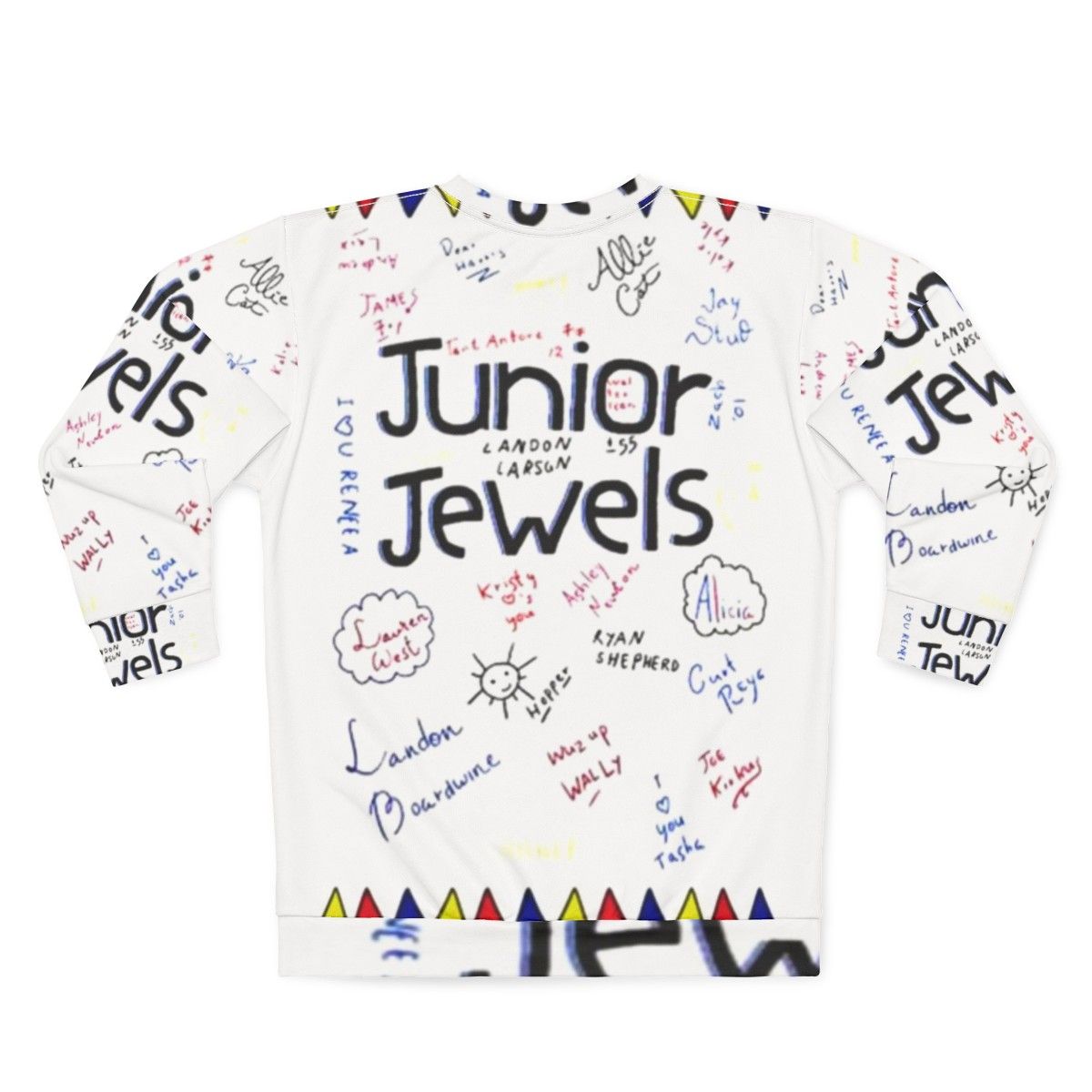 Junior jewel-tone sweatshirt for girls - Back