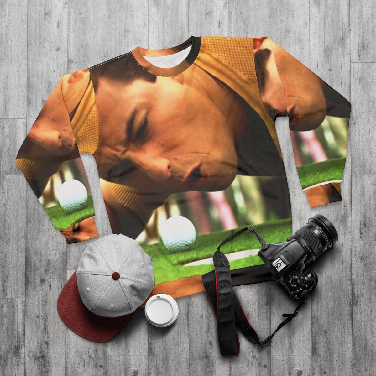 Happy Gilmore Inspired Funny Golf Sweatshirt - flat lay