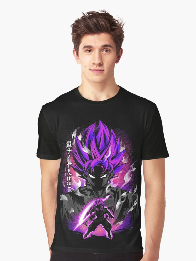 Super Rose Power Dragon Ball Anime Graphic T-Shirt - Men