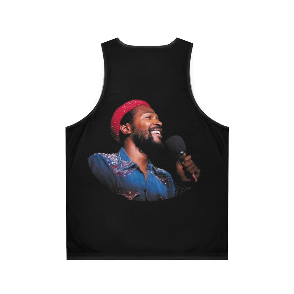 Marvin Gaye Soul Music Unisex Tank Top - Back