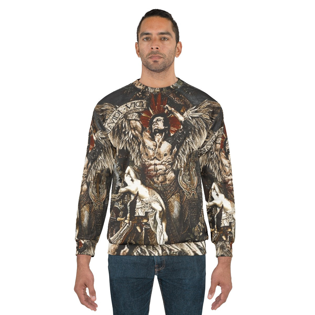 Zyzz art inspired electronic music sweatshirt - men