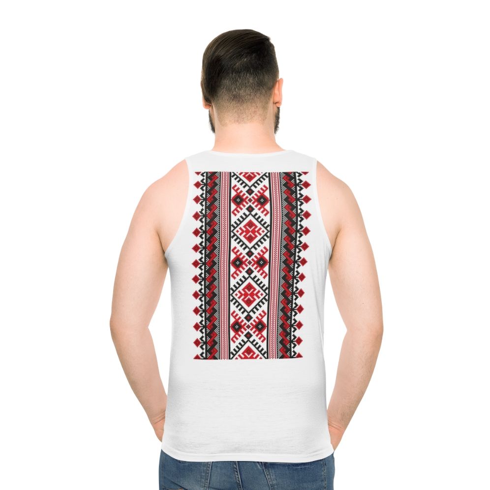 Ukrainian vyshyvanka embroidered unisex tank top - men back