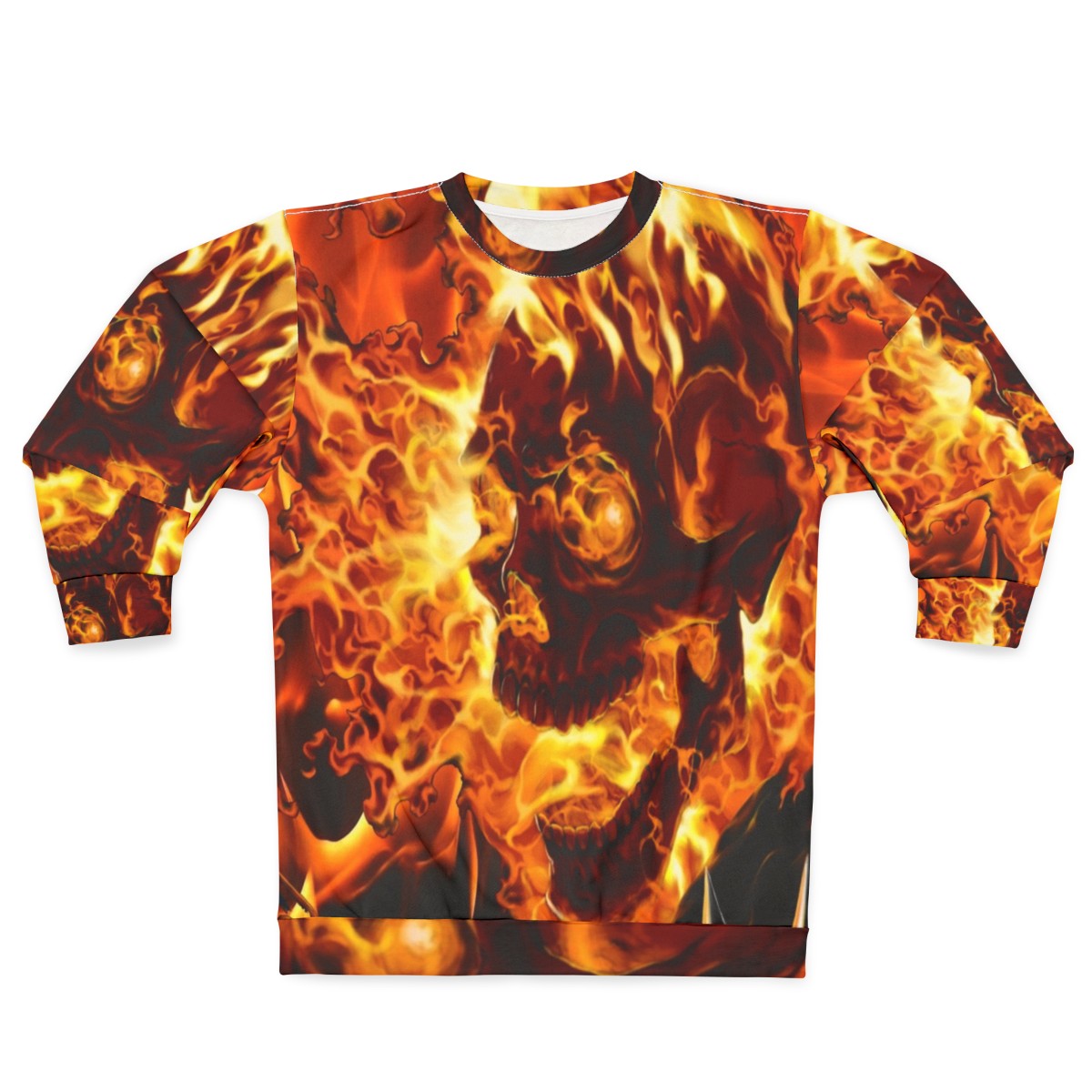 Fiery Ghost Rider Marvel Superhero Sweatshirt