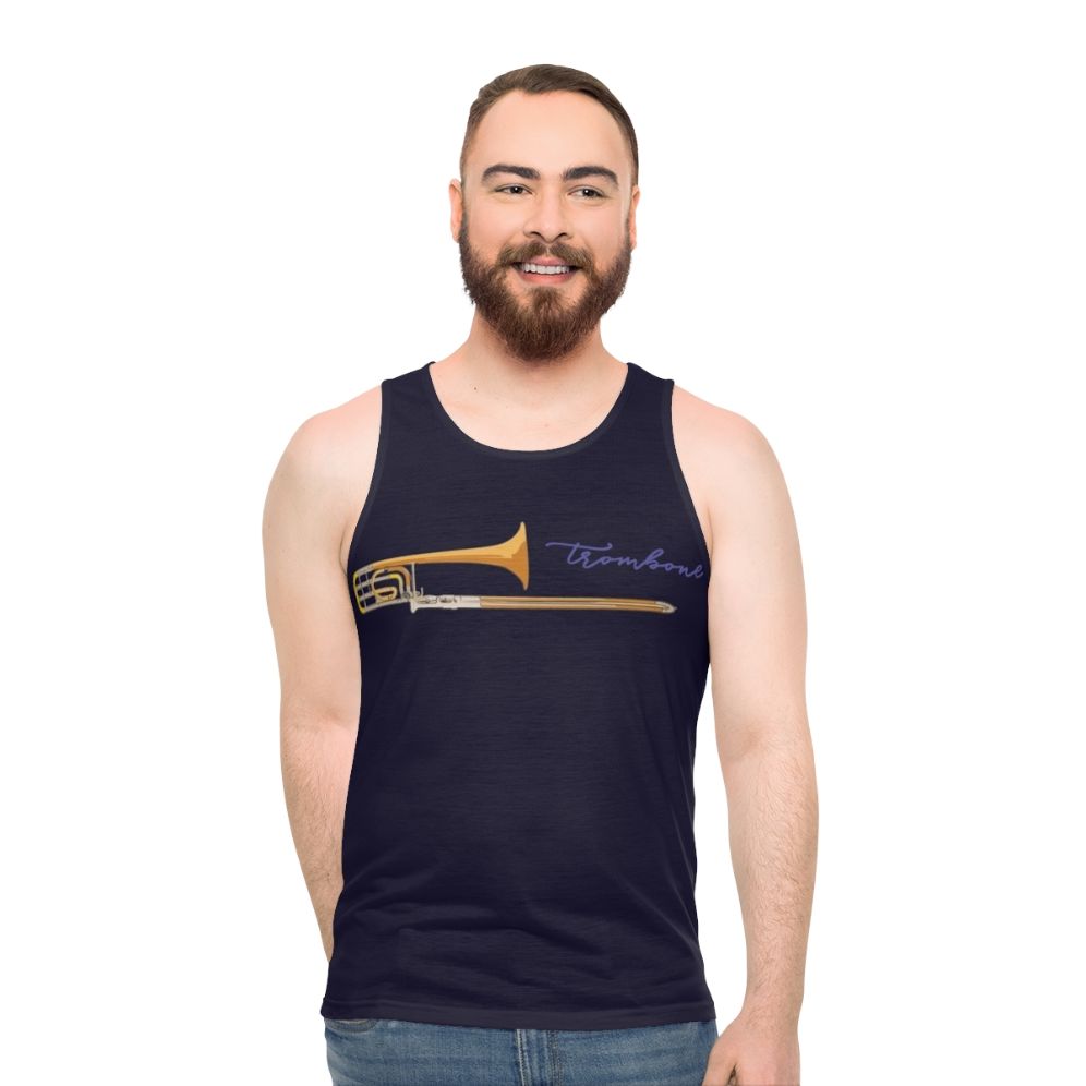 Trombone Musician Unisex Tank Top - men