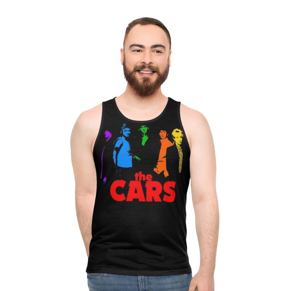 The Cars in Color Unisex 80s Music Tank Top - men