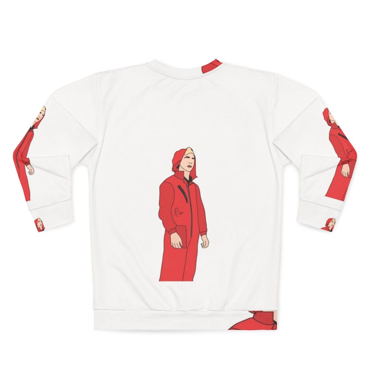 Money Heist Rio Sweatshirt with Professor and Heist Crew - Back