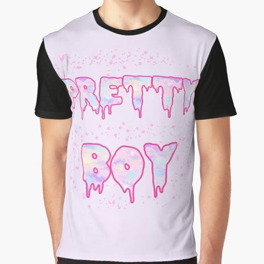 Pretty boy transgender graphic t-shirt with LGBTQ+ design