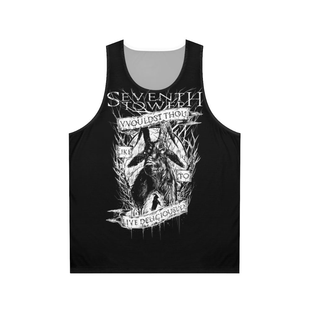 Unisex tank top with deliciously living occult design