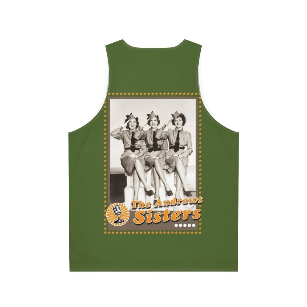 Vintage Andrews Sisters Unisex Tank Top - Back