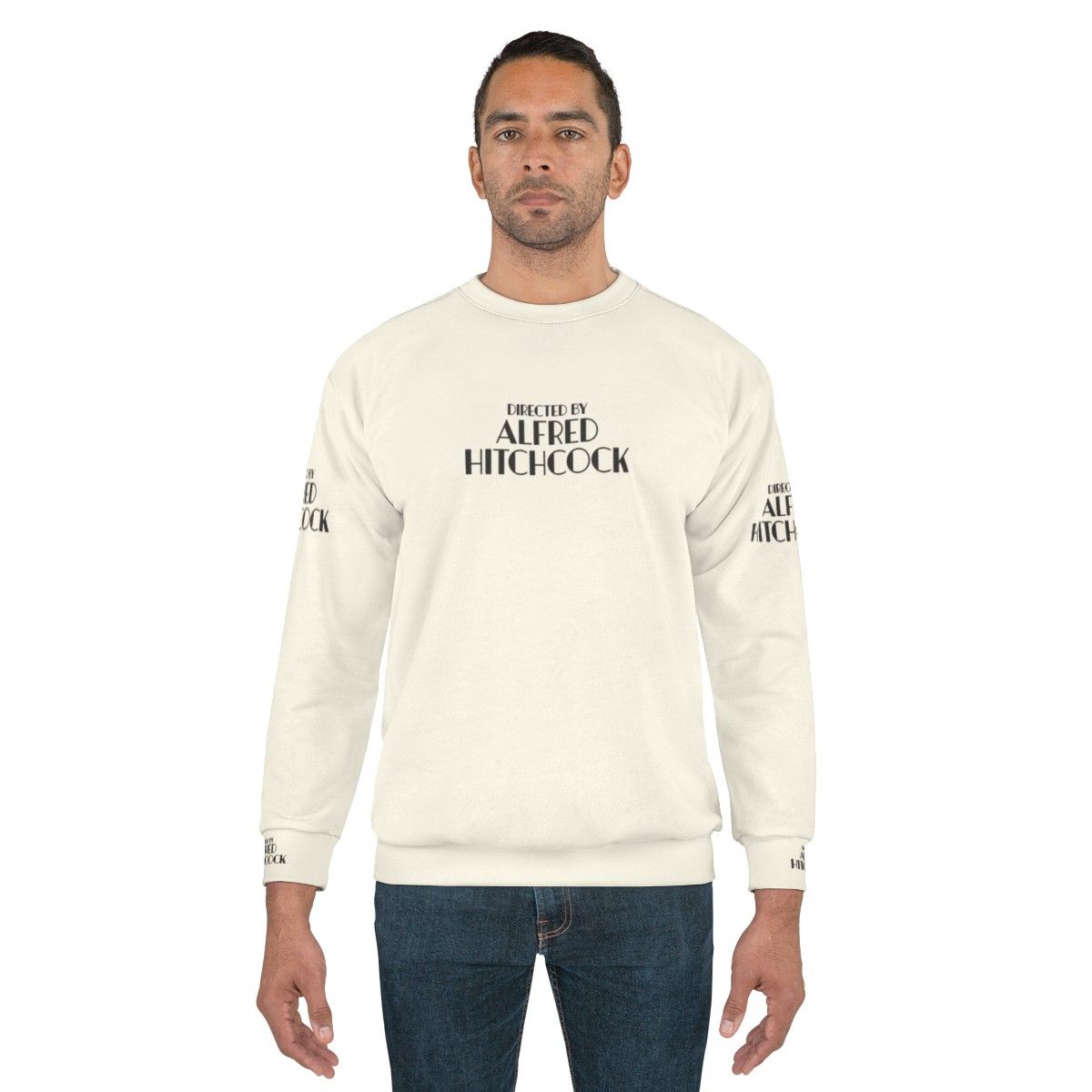 Alfred Hitchcock Sweatshirt featuring the renowned filmmaker's name and silhouette - men