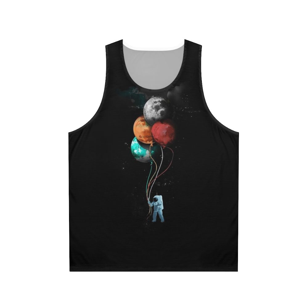 Spaceman unisex tank top with sci-fi graphics