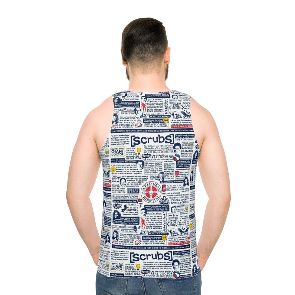 Unisex Scrubs TV Show Tank Top - men back