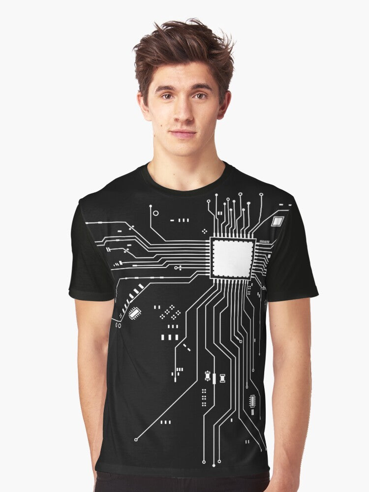 CPU Processor Circuit Diagram Graphic T-Shirt - Men