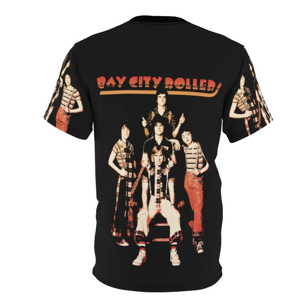 Retro-style t-shirt featuring the iconic Bay City Rollers band logo and design - Back