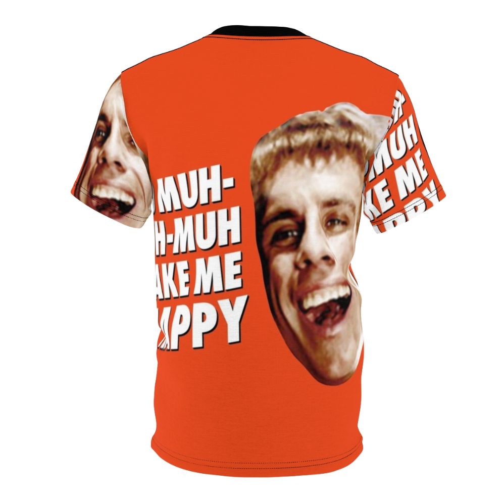 Simple Jack inspired all-over-print t-shirt with a humorous, pop culture-themed design - Back