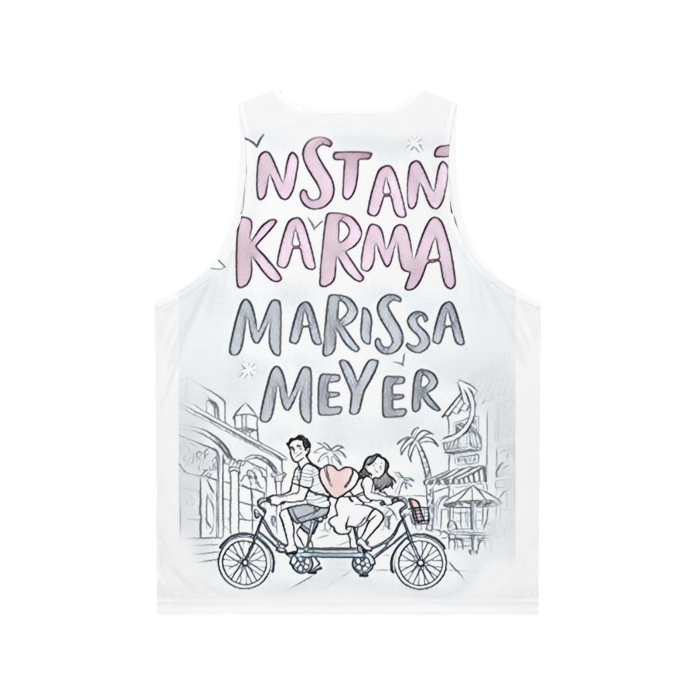 Instant Karma Unisex Tank Top with Sketch Art Design - Back