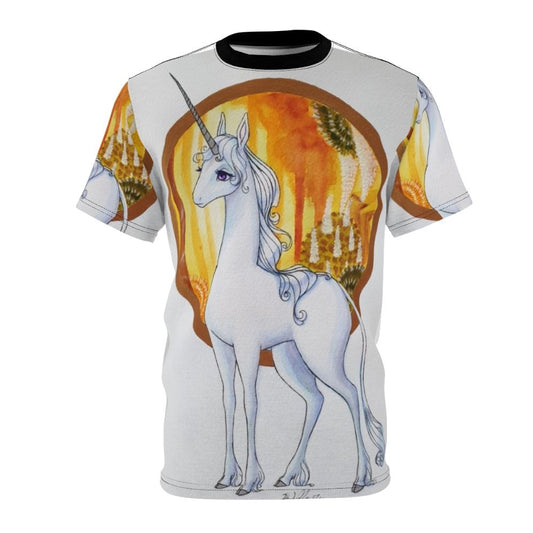 Enchanting t-shirt featuring the iconic Last Unicorn character and design