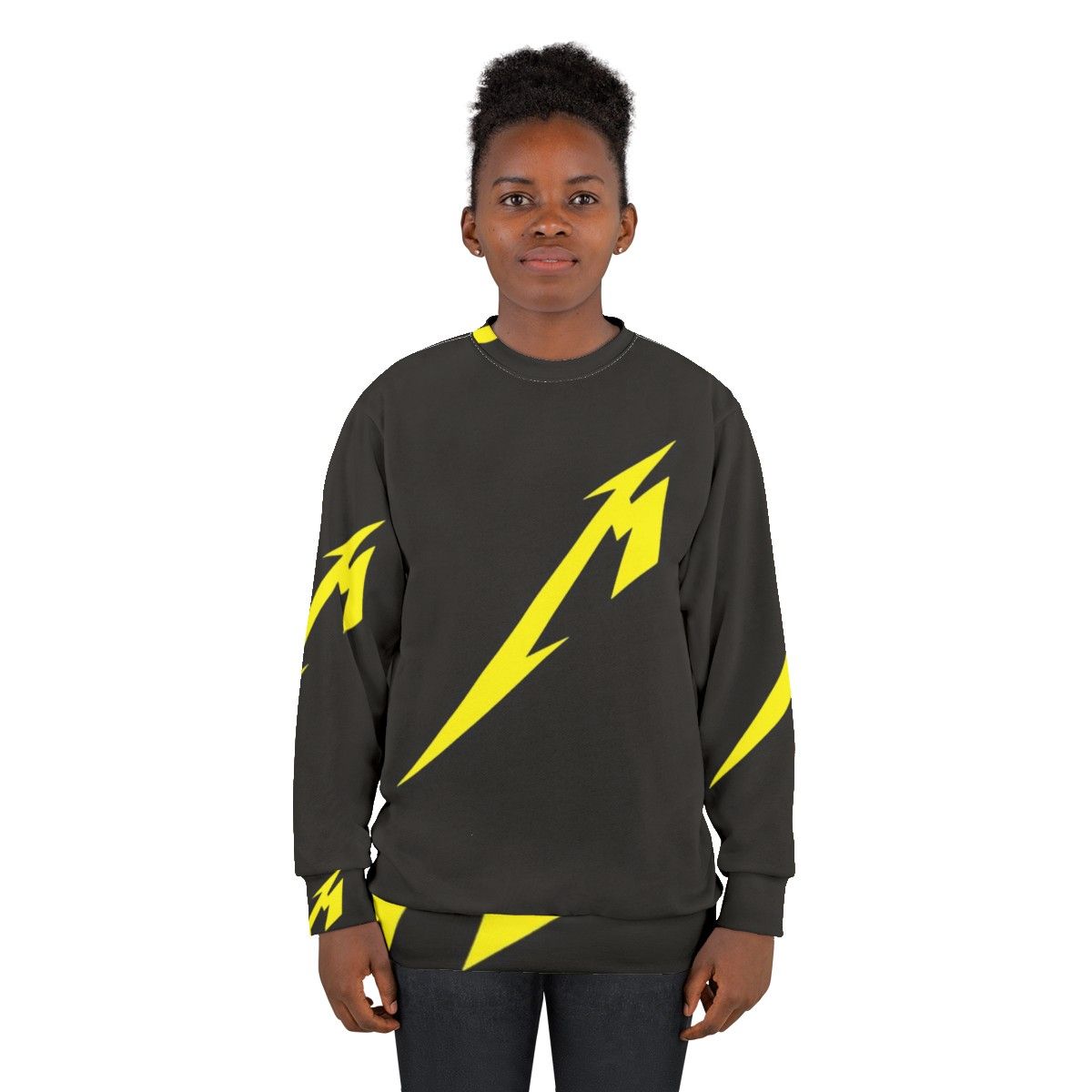 Metallic Metallica band graphic print sweatshirt - women