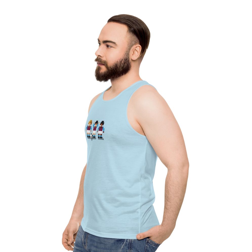 Retro gaming unisex tank top with football fan design - men side