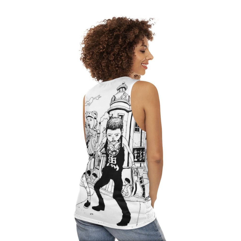 Tekkonkinkreet anime manga graphic unisex tank top - women back