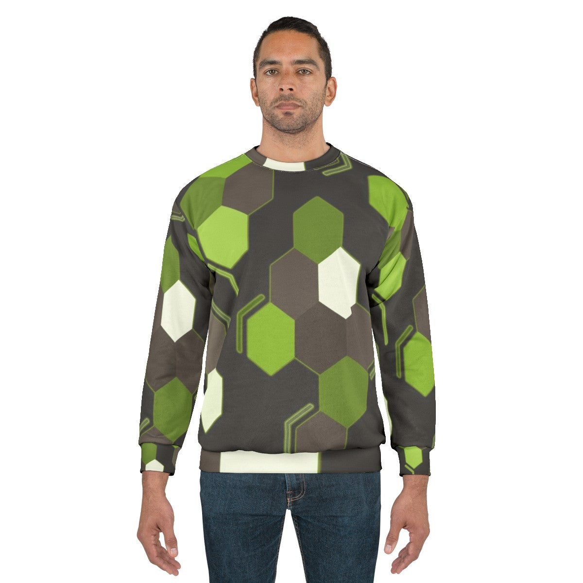 Hexagonal scales Zygarde pokemon sweatshirt design - men