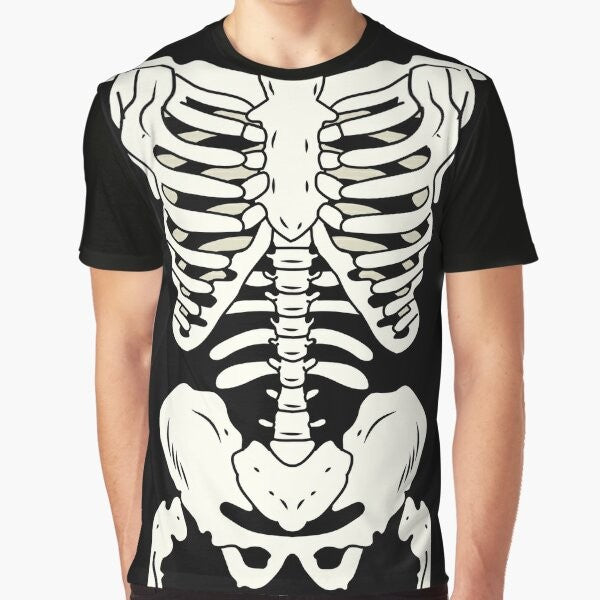 Bones graphic t-shirt with punk, skeleton, and grunge design