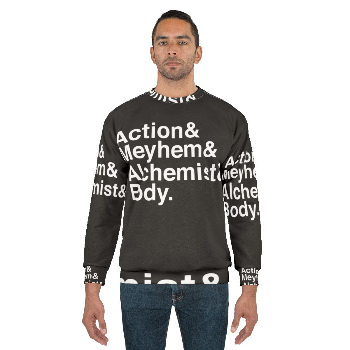 FTD Crew Sweatshirt with New York Rap and Hip Hop Graphics - men