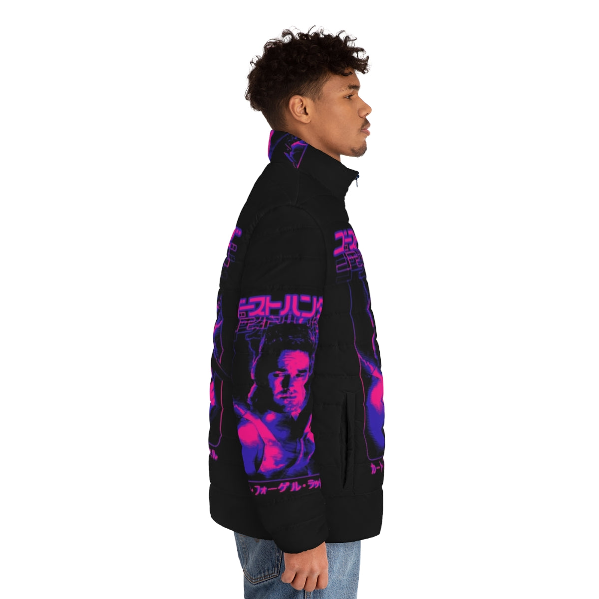 Big Trouble in Little China Jack Burton Puffer Jacket - 80s Cult Movie Inspired Puffer Coat - men side right