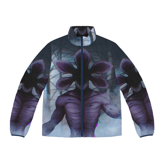 Stranger Things Demogorgon puffer jacket with fanart design