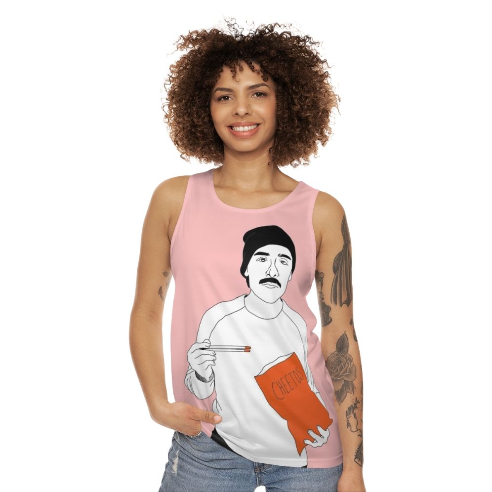 Oscar Isaac Eating Cheetos With Chopsticks Unisex Tank Top - women