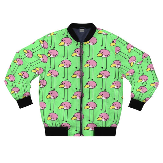 Flock Step Bomber Jacket with Huebirds of Happiness Design