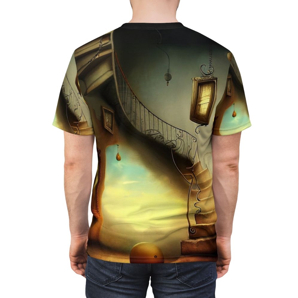 Surreal t-shirt design inspired by the iconic art of Salvador Dali - men back