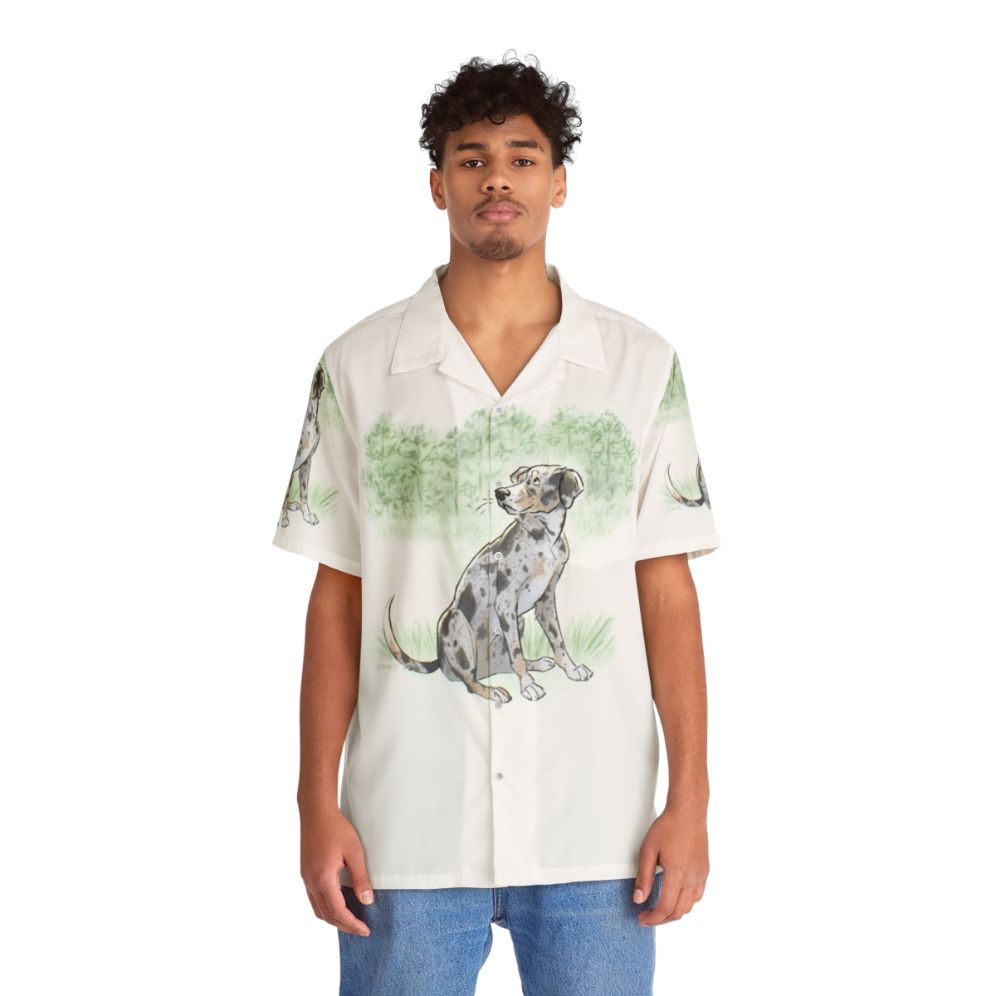 Catahoula Leopard Dog Hawaiian Shirt - People Front