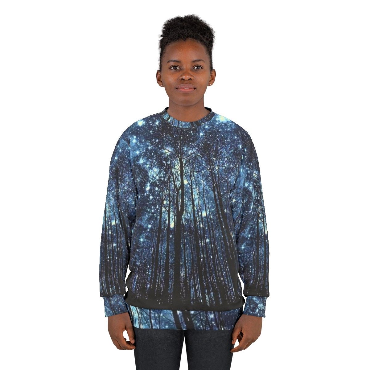 Cosmic star pattern sweatshirt - women