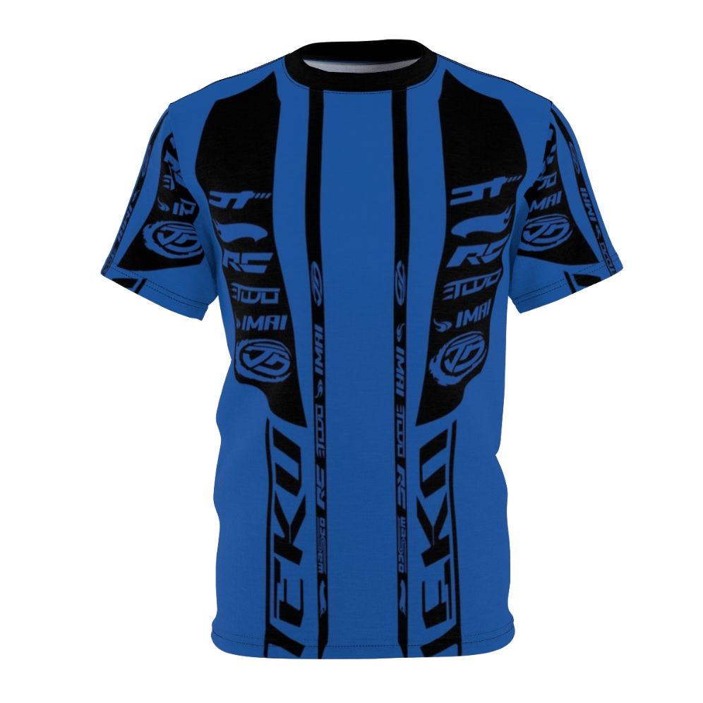 Teku-inspired AOP t-shirt with Chicane design, featuring Hot Wheels Acceleracers elements.