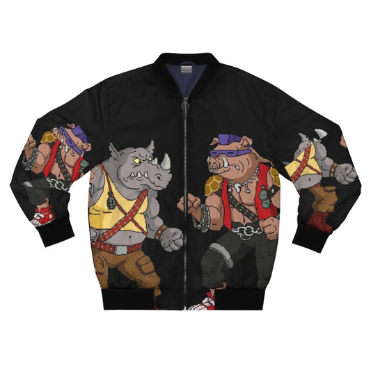 Bebop Rocksteady - Funny Teenage Mutant Ninja Turtles Cartoon Character Bomber Jacket