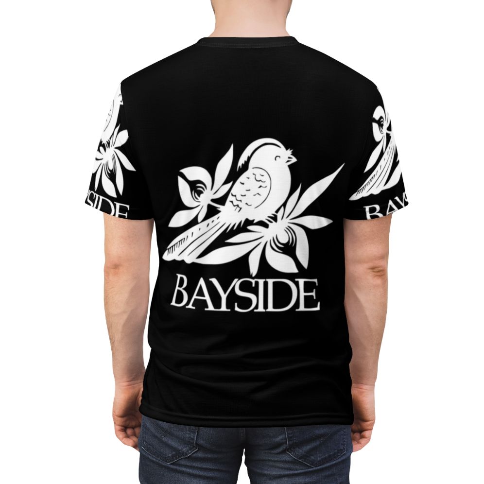 Bayside band-inspired t-shirt design featuring popular song titles - men back