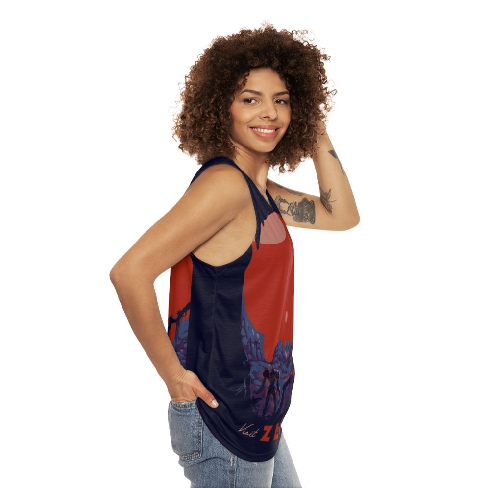 Unisex Metroid Tank Top - women side